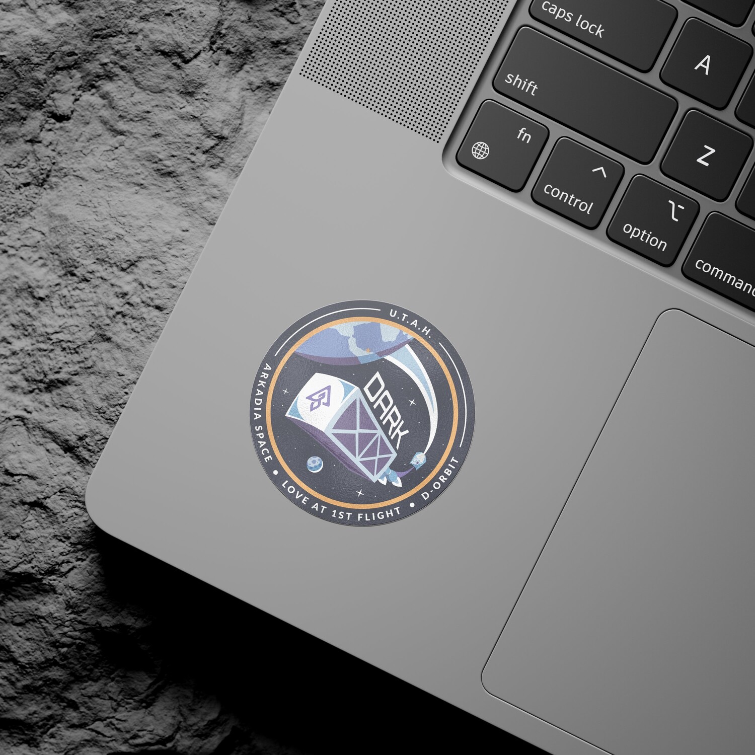 DARK patch mockup — one