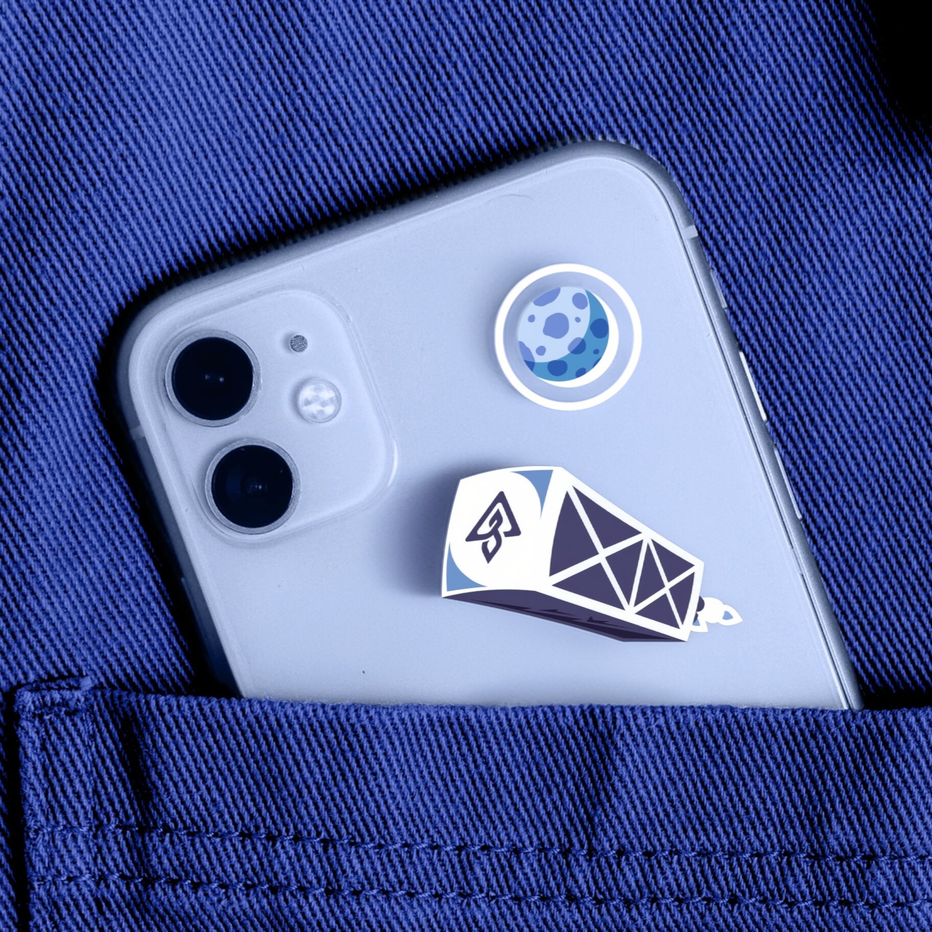 DARK patch mockup — three