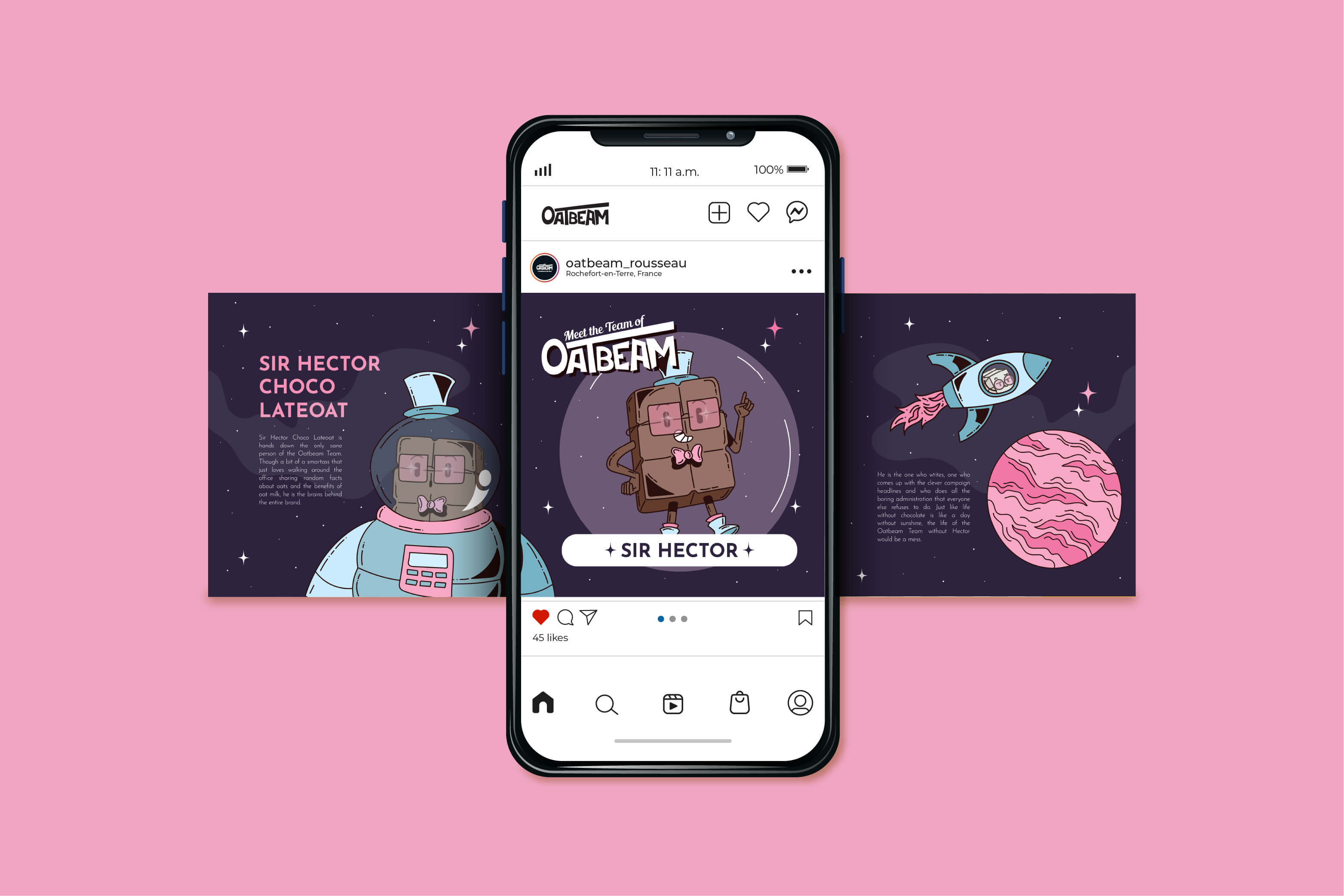 Oatbeam — app mockup
