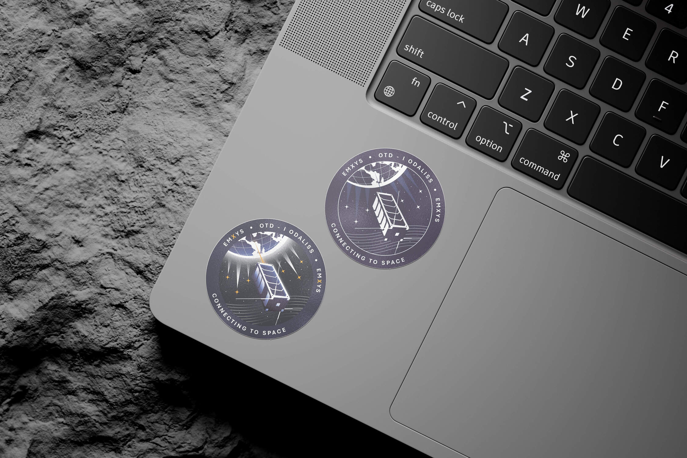ODALISS patch mockup — three