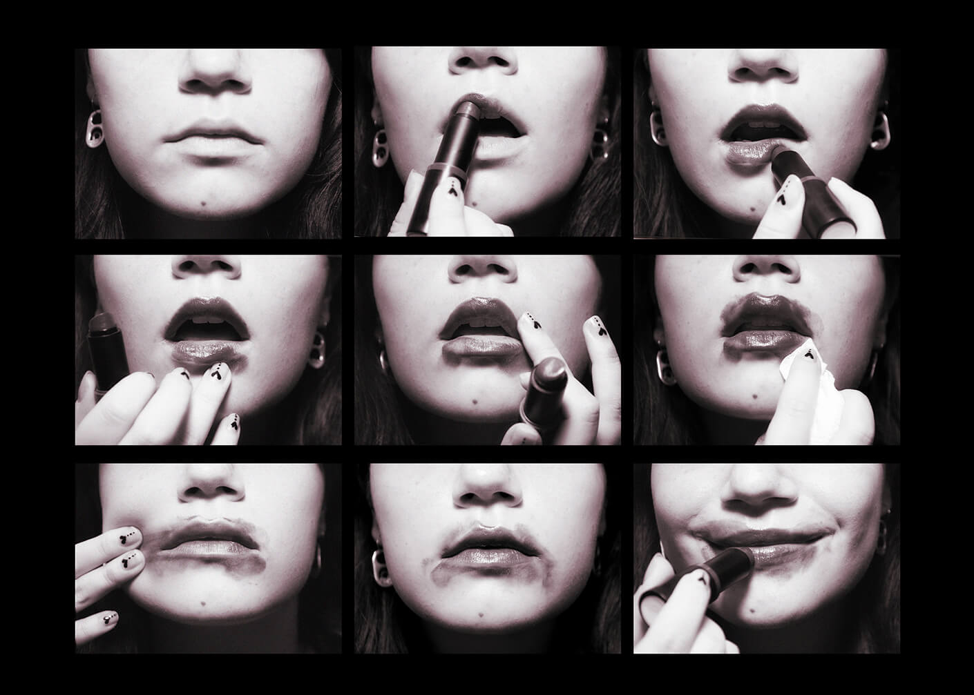 Lipstick, photo sequence