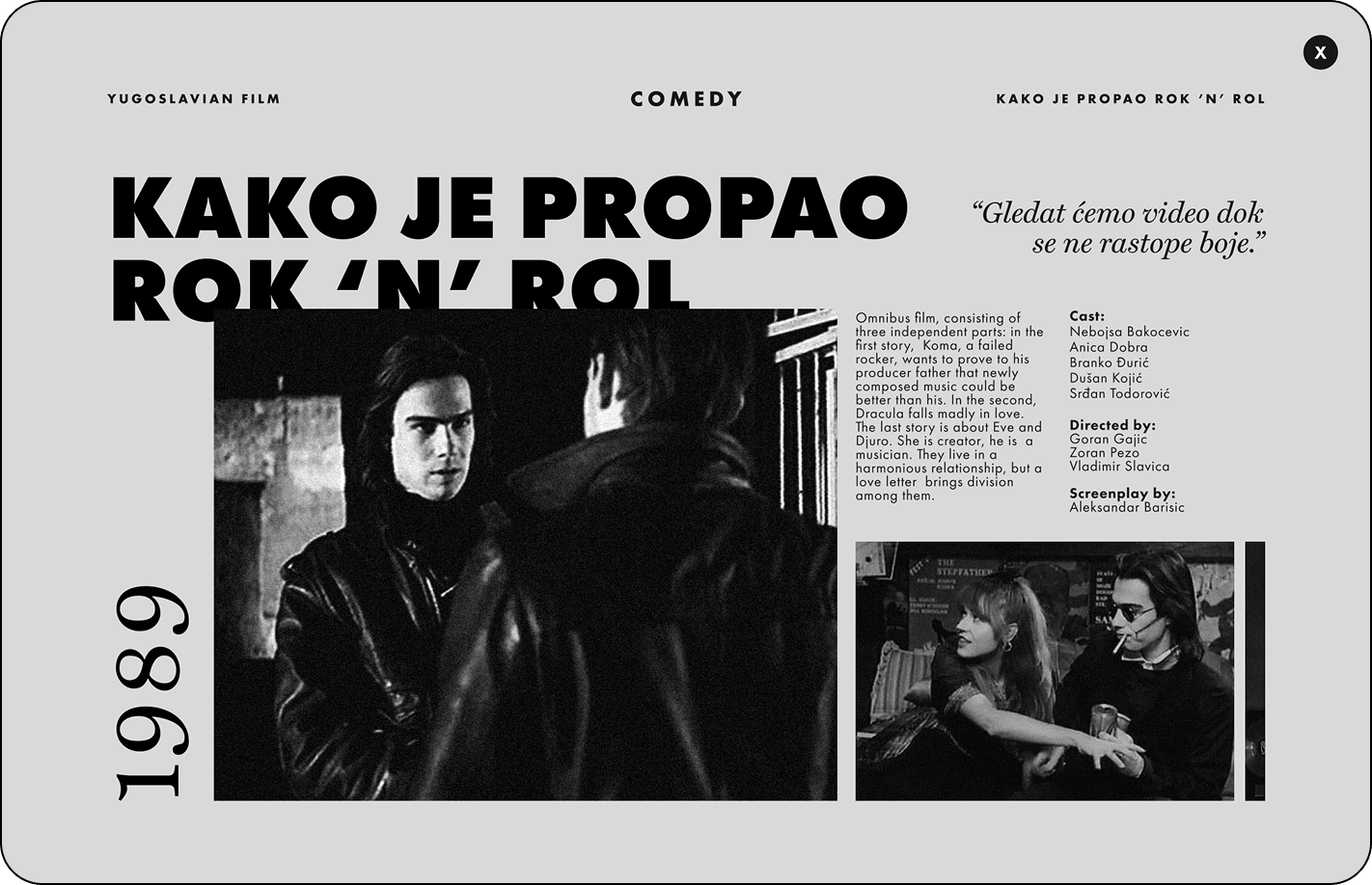Valter Brani Sarajevo — film card, 1972